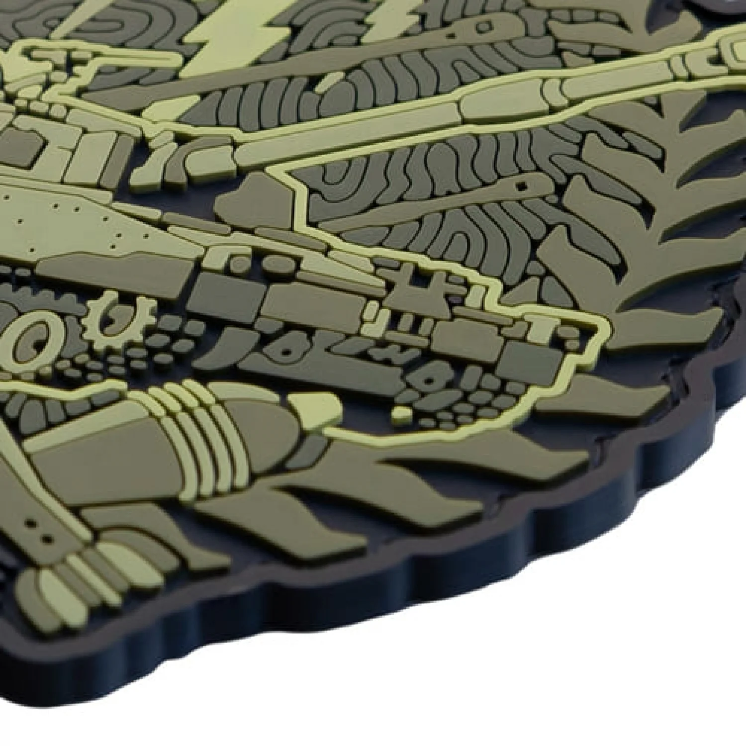 ПВХ Патч (шеврон) "Артилерія 300-30-3" зелений