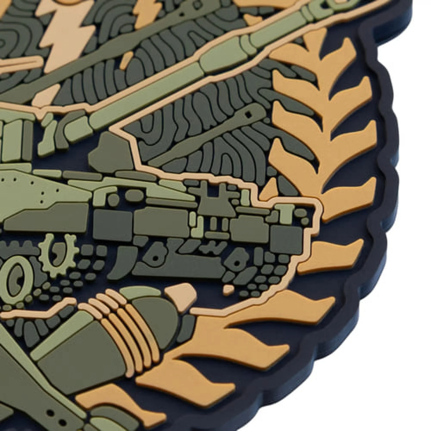 ПВХ Патч (шеврон) "Артилерія 300-30-3" сірий