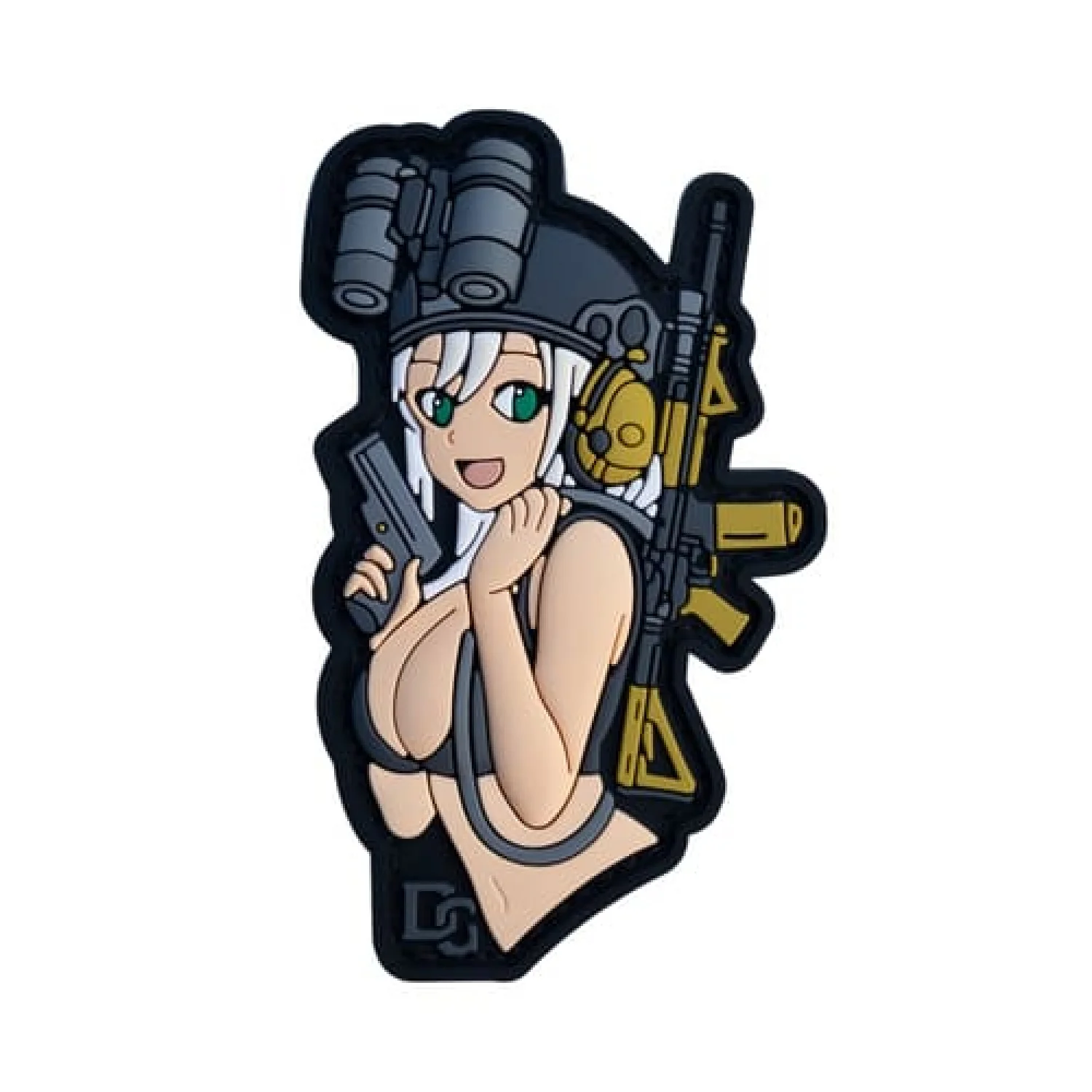 ПВХ Патч (шеврон) "Anime Girl with AK"
