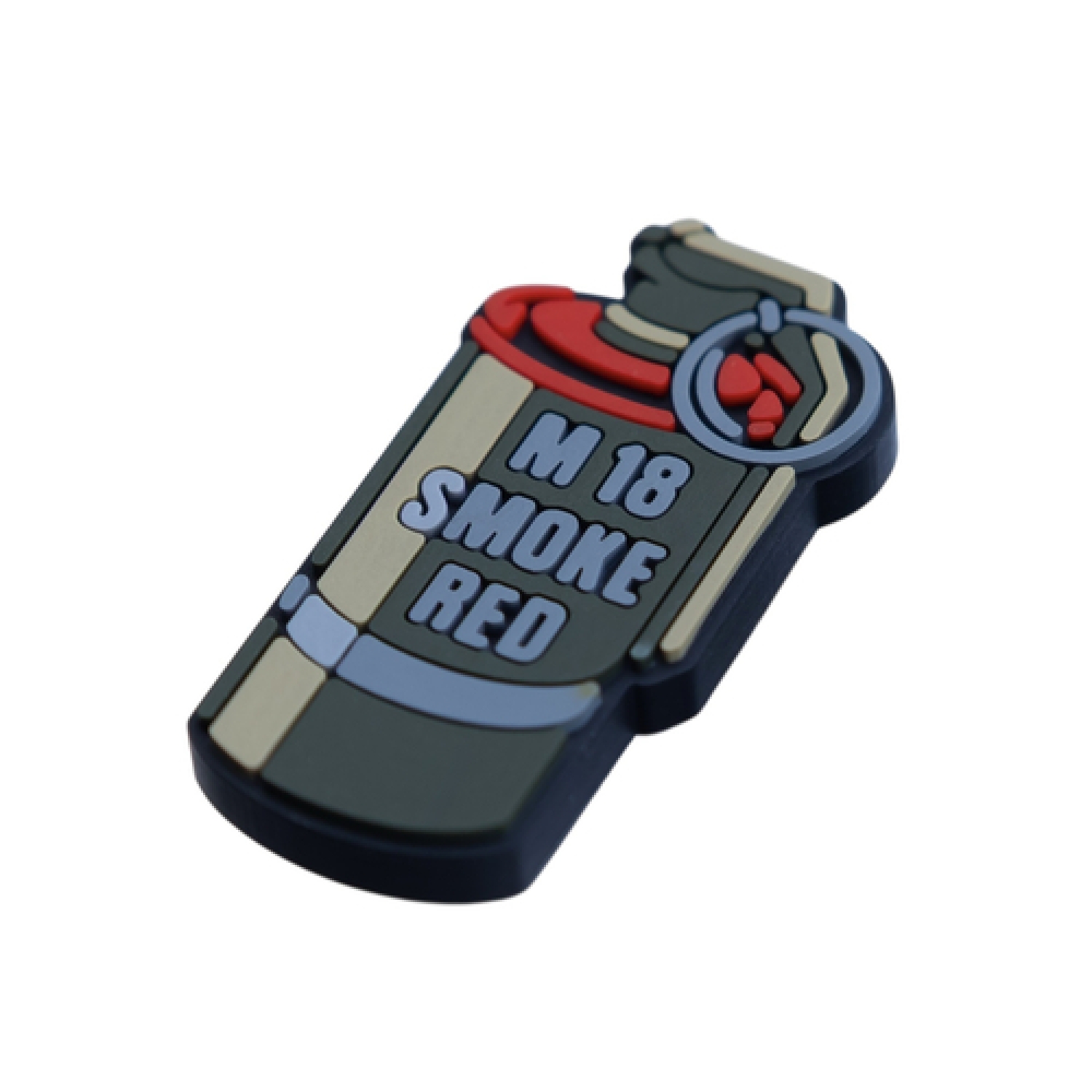 Міні ПВХ патч (шеврон) «Граната М18 Smoke red»
