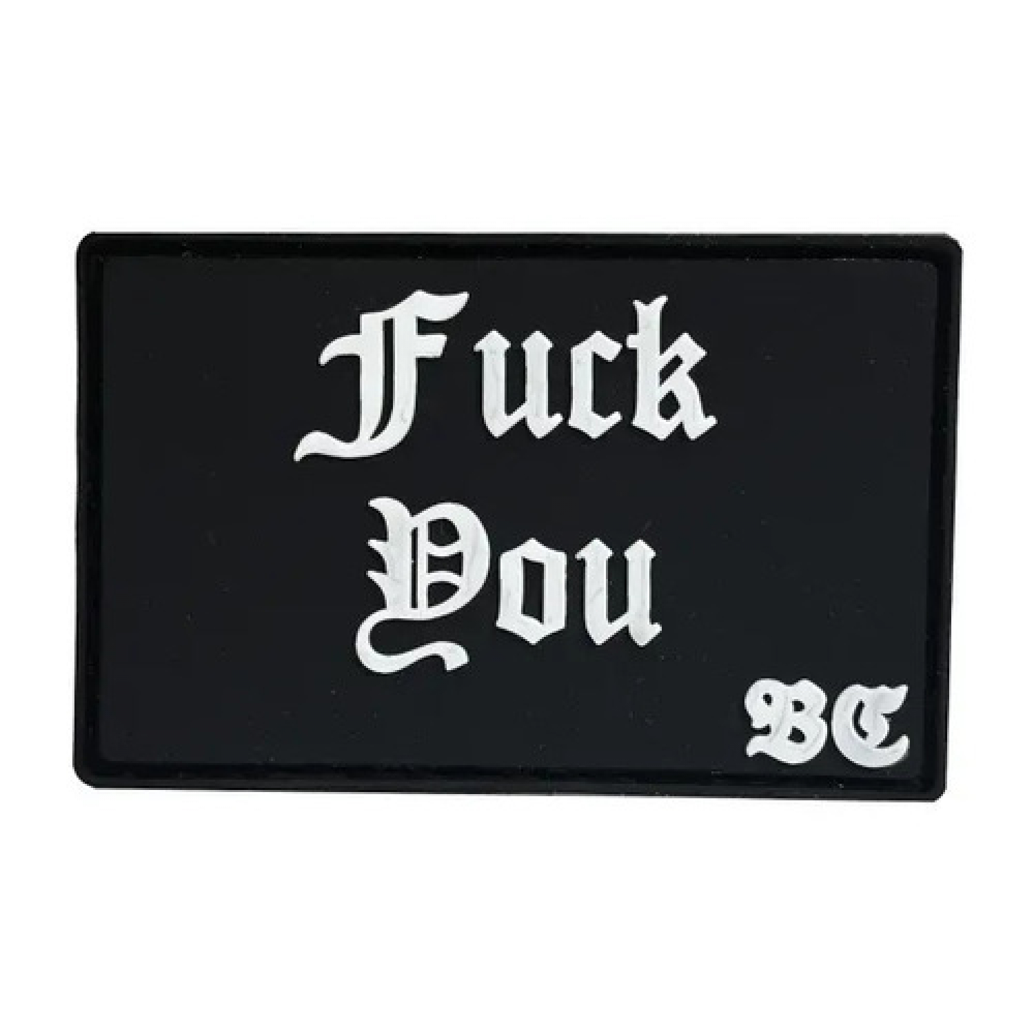ПВХ Патч "FUCK YOU" чорно-білий