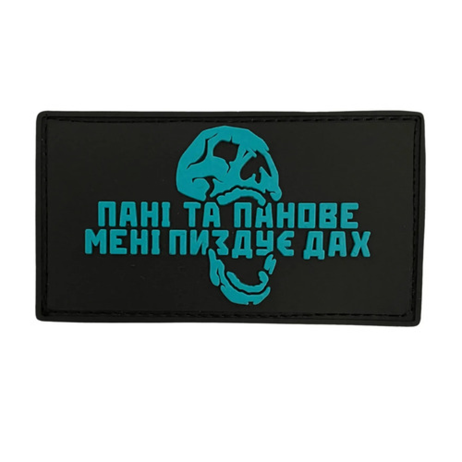 ПВХ патч "Пані та Панове Мені Пиздує Дах" тіфані