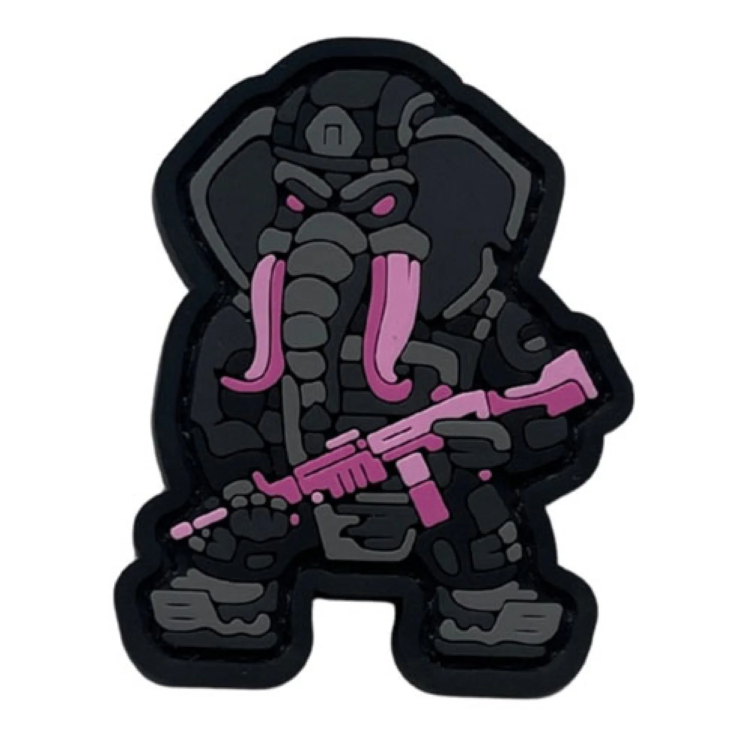 ПВХ патч Слон FM "Mini" рожево-чорний