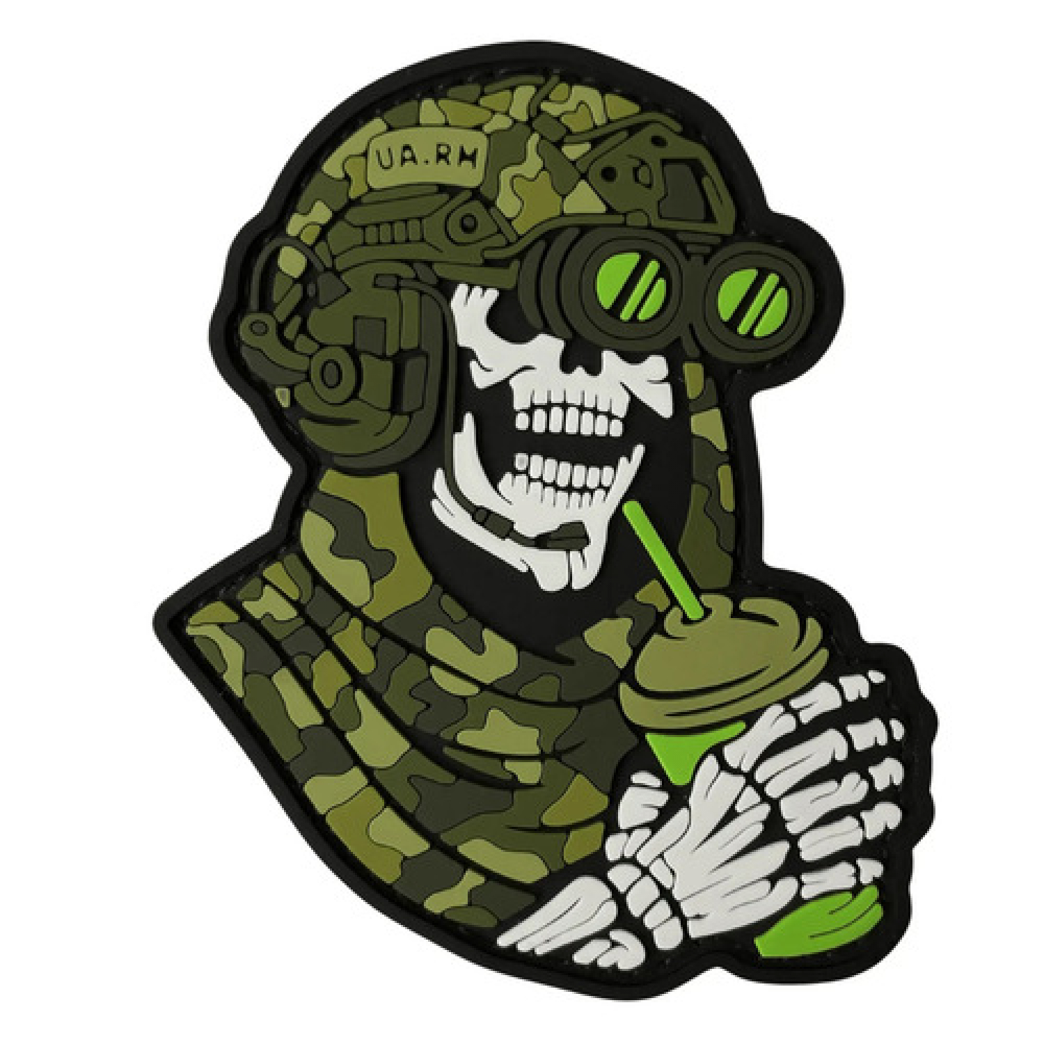 ПВХ патч "СМЕРТЕЛЬНИЙ ЧІЛ" зелений