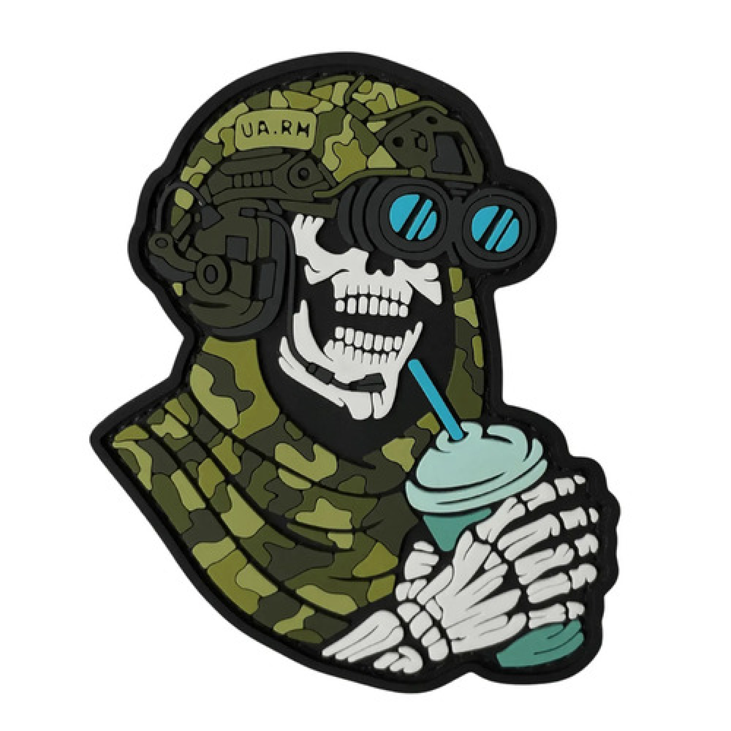 ПВХ патч "СМЕРТЕЛЬНИЙ ЧІЛ" блакитний