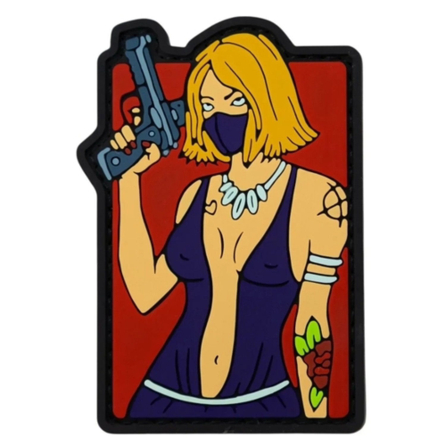 ПВХ патч "TACTICAL GIRL" червоний NEW