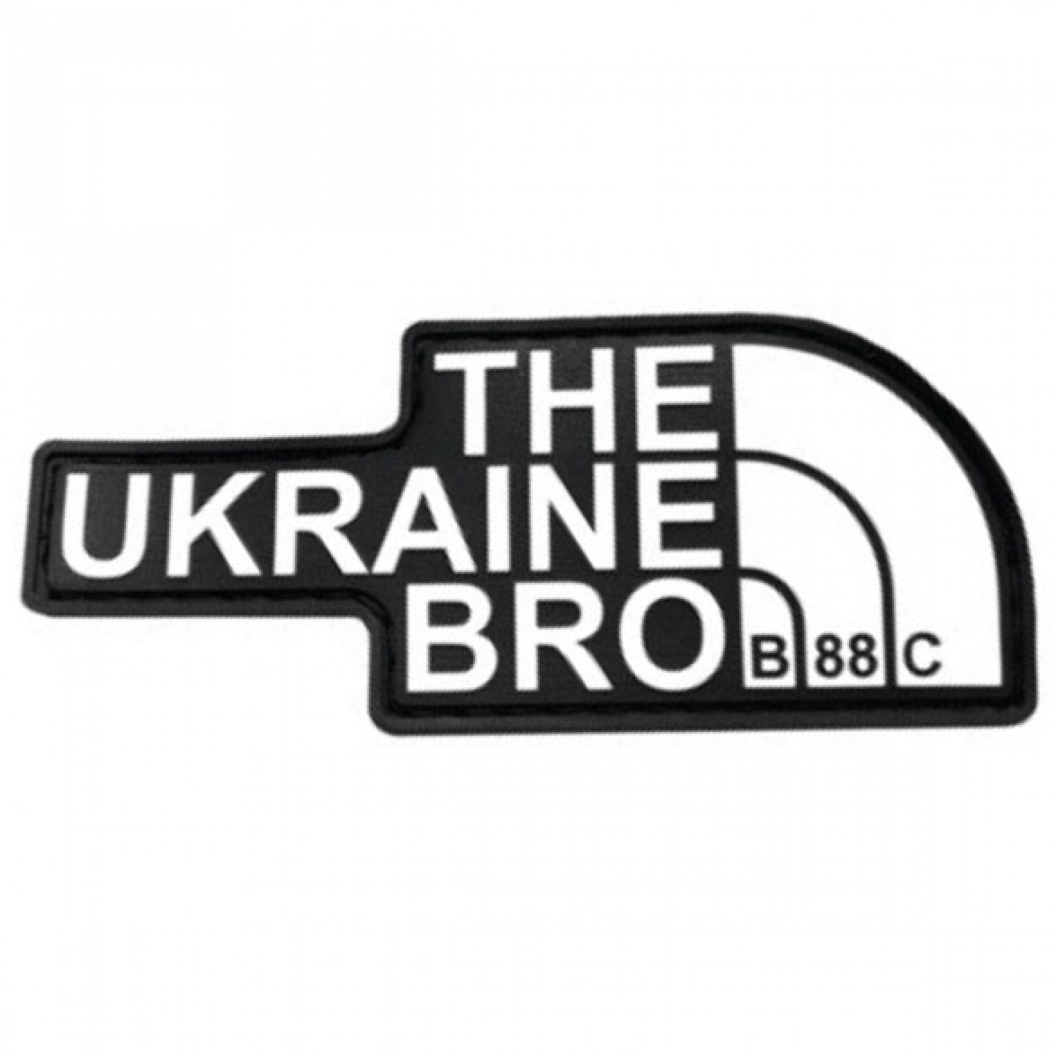 ПВХ патч "THE UKRAINE BRO" белый