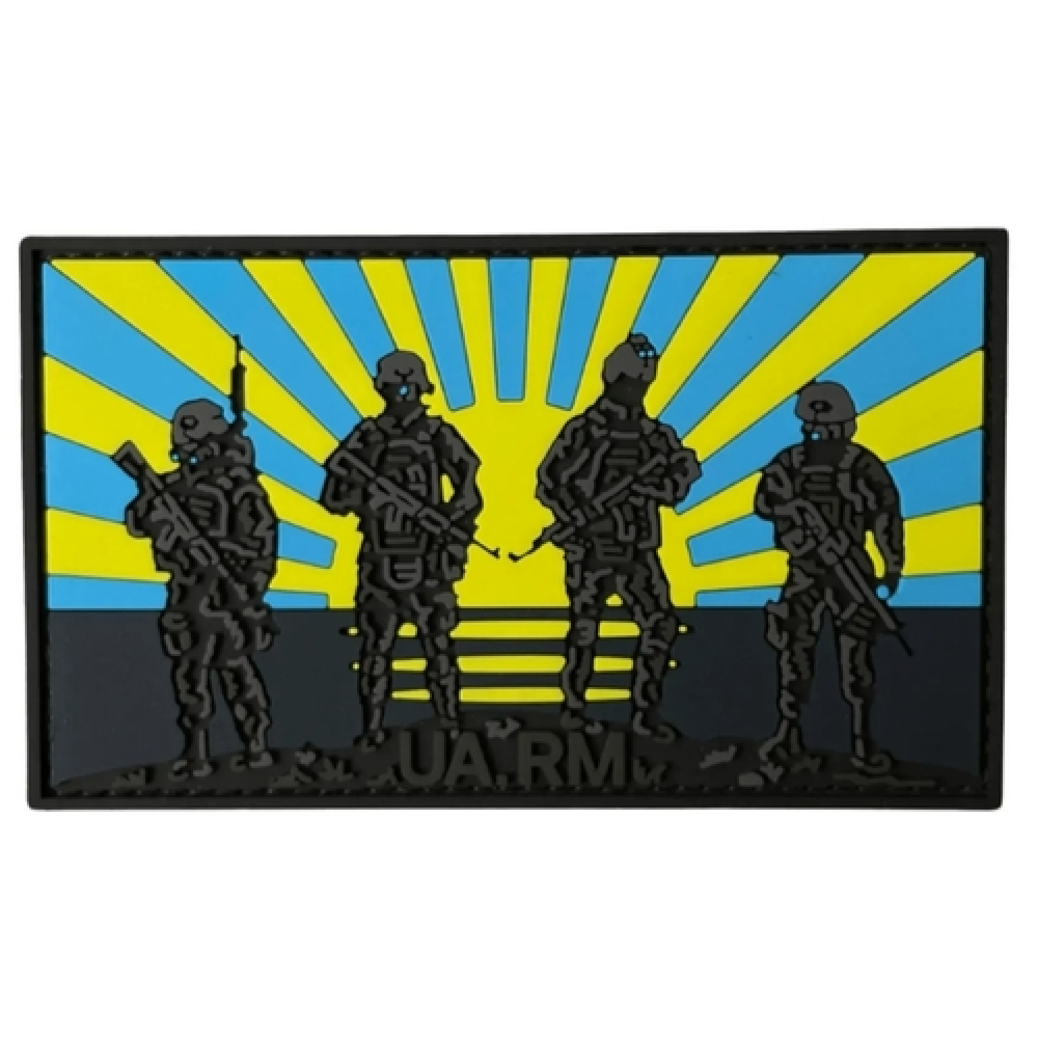 ПВХ патч "Воїни на фоні сонця"