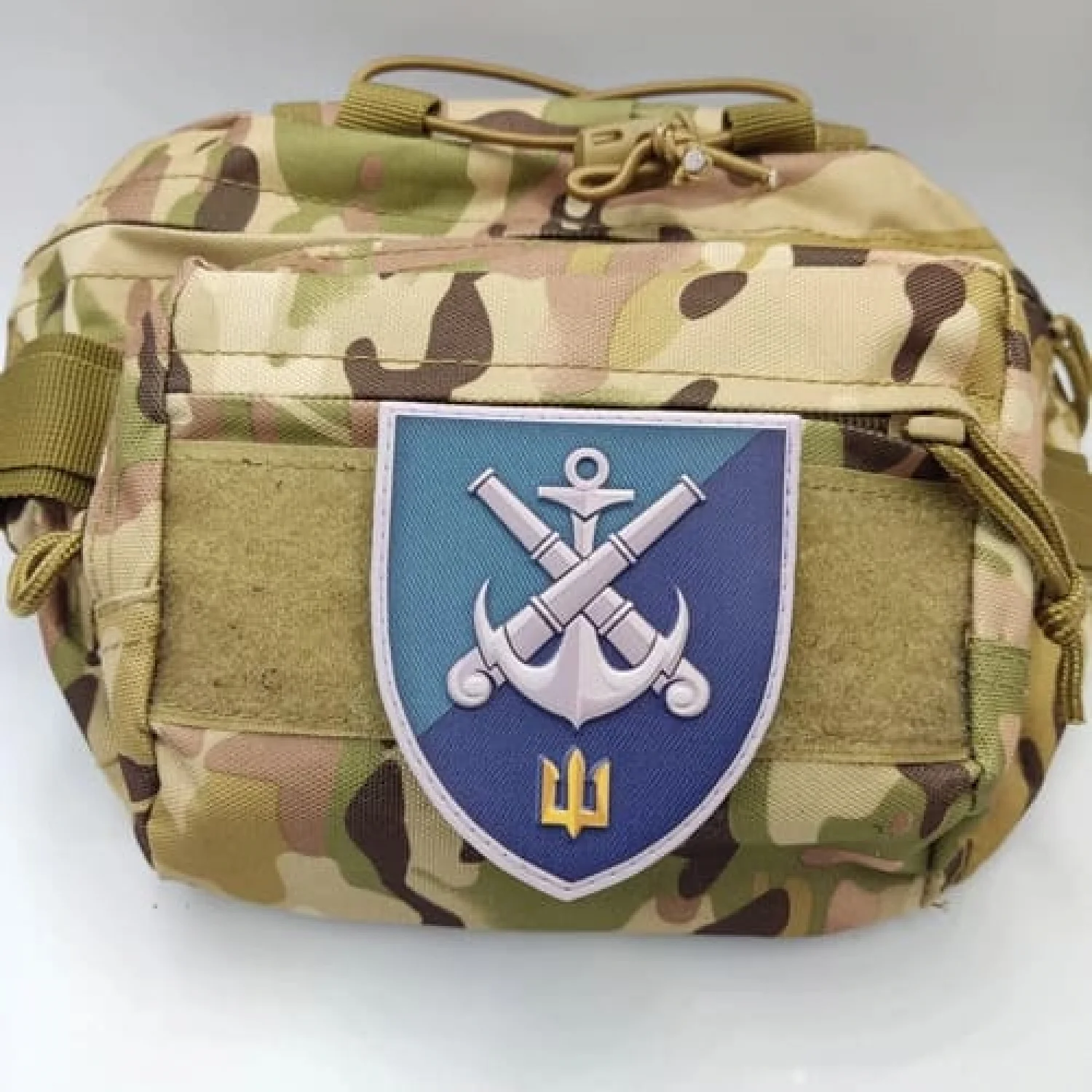 Шеврон 406-я отдельная артиллерийская бригада морской пехоты имени генерала-хорунжего Алексея Алмазова