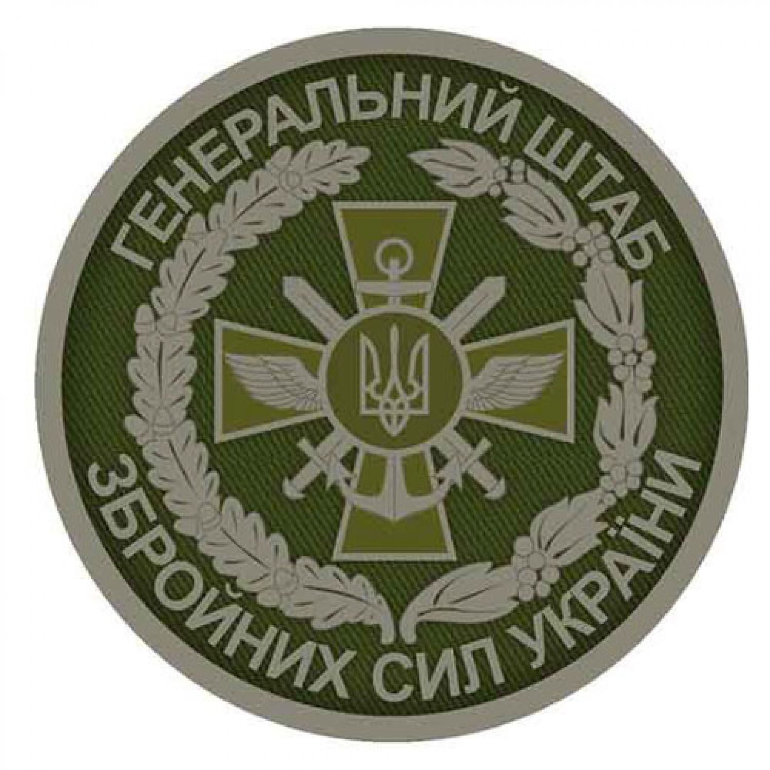 Шеврон Генеральный штаб ВСУ объемное олива