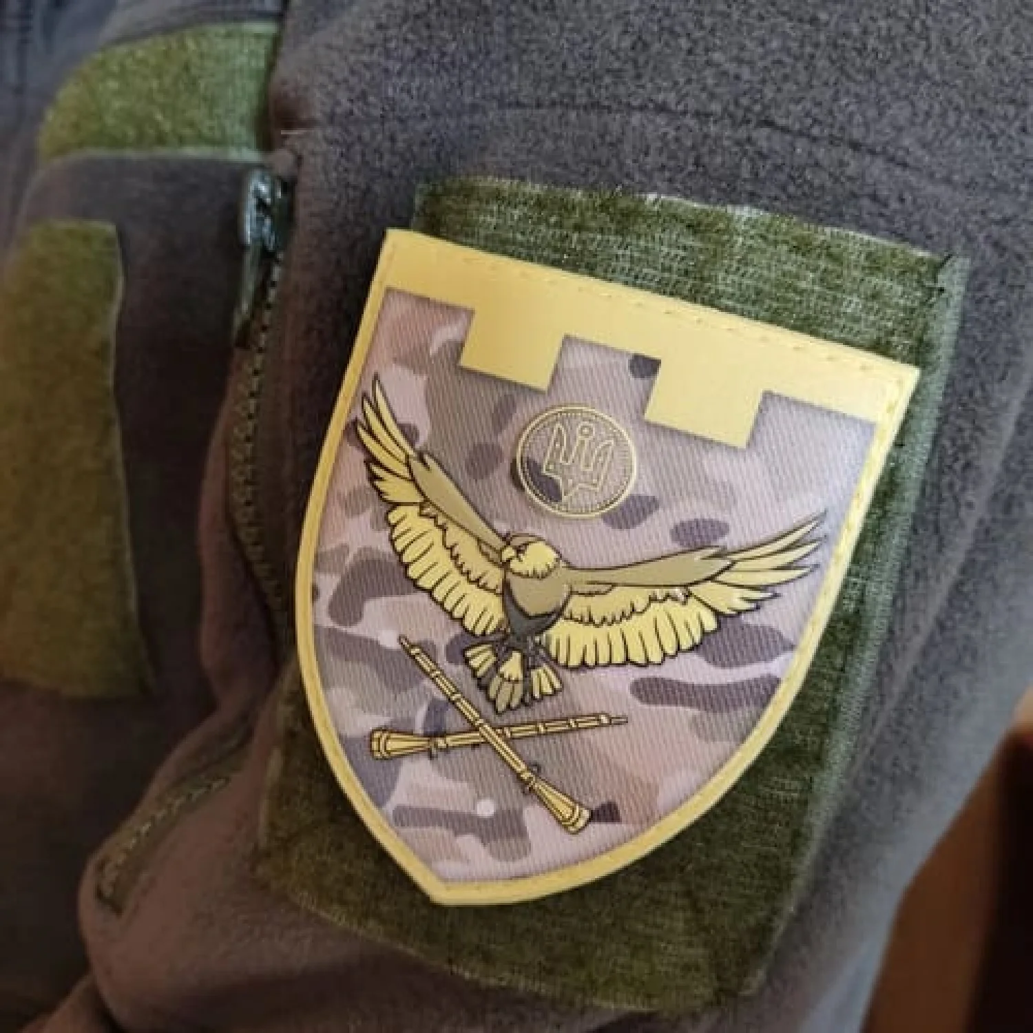 Шеврон ТРО птах рушниці мультикам об'ємний