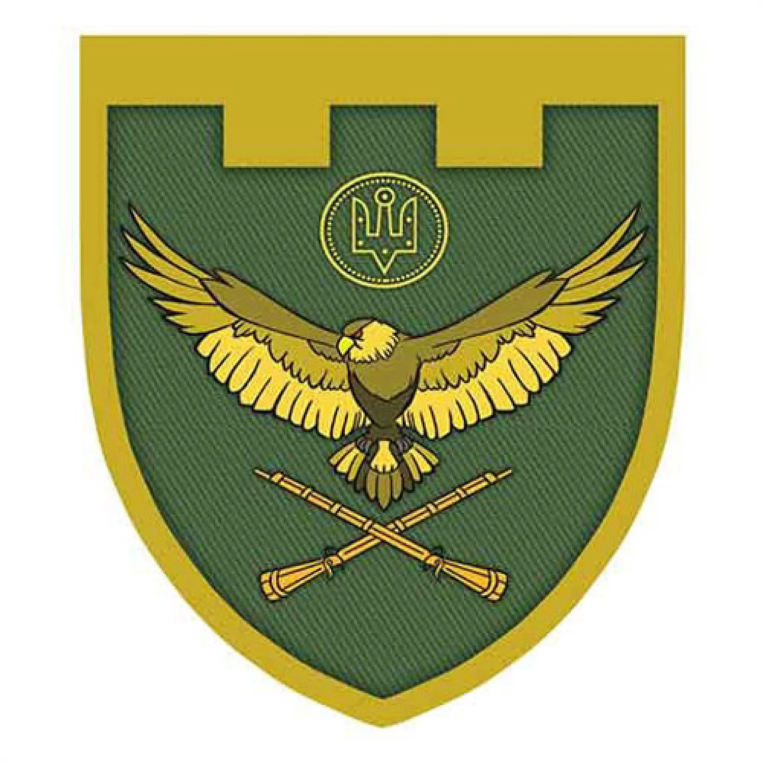 Шеврон ТРО птах рушниці олива об'ємний