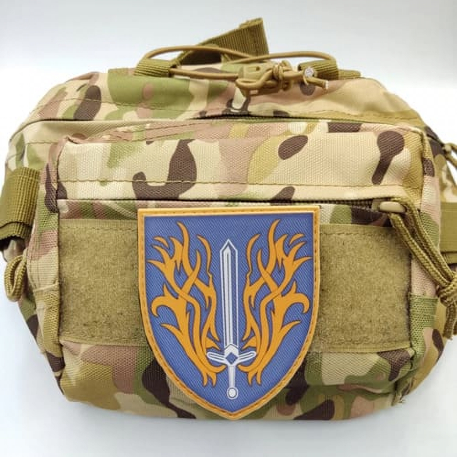 Шеврон Огнем и мечом желто-голубой