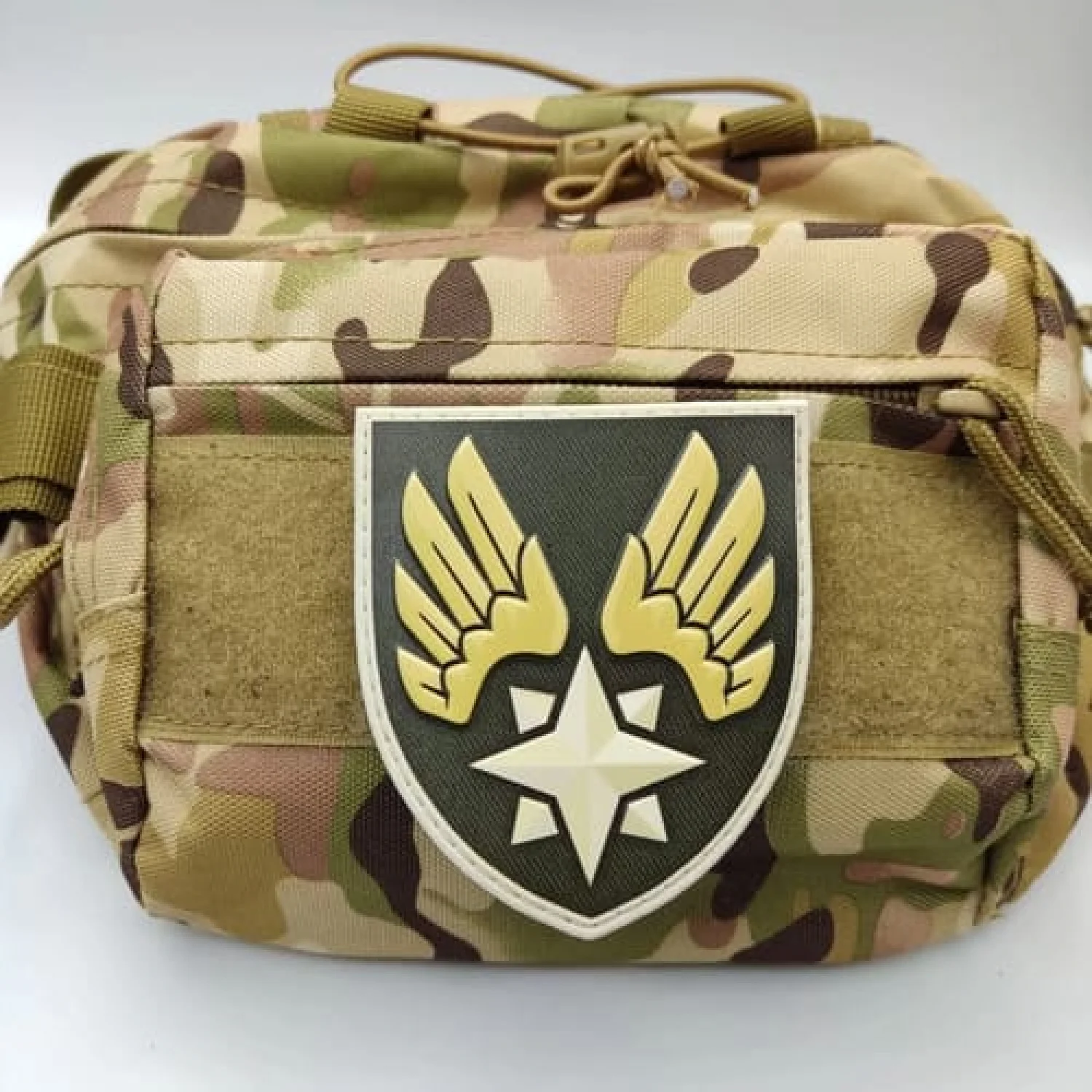 Шеврон ЗСУ А1977 зірка з крилами олива