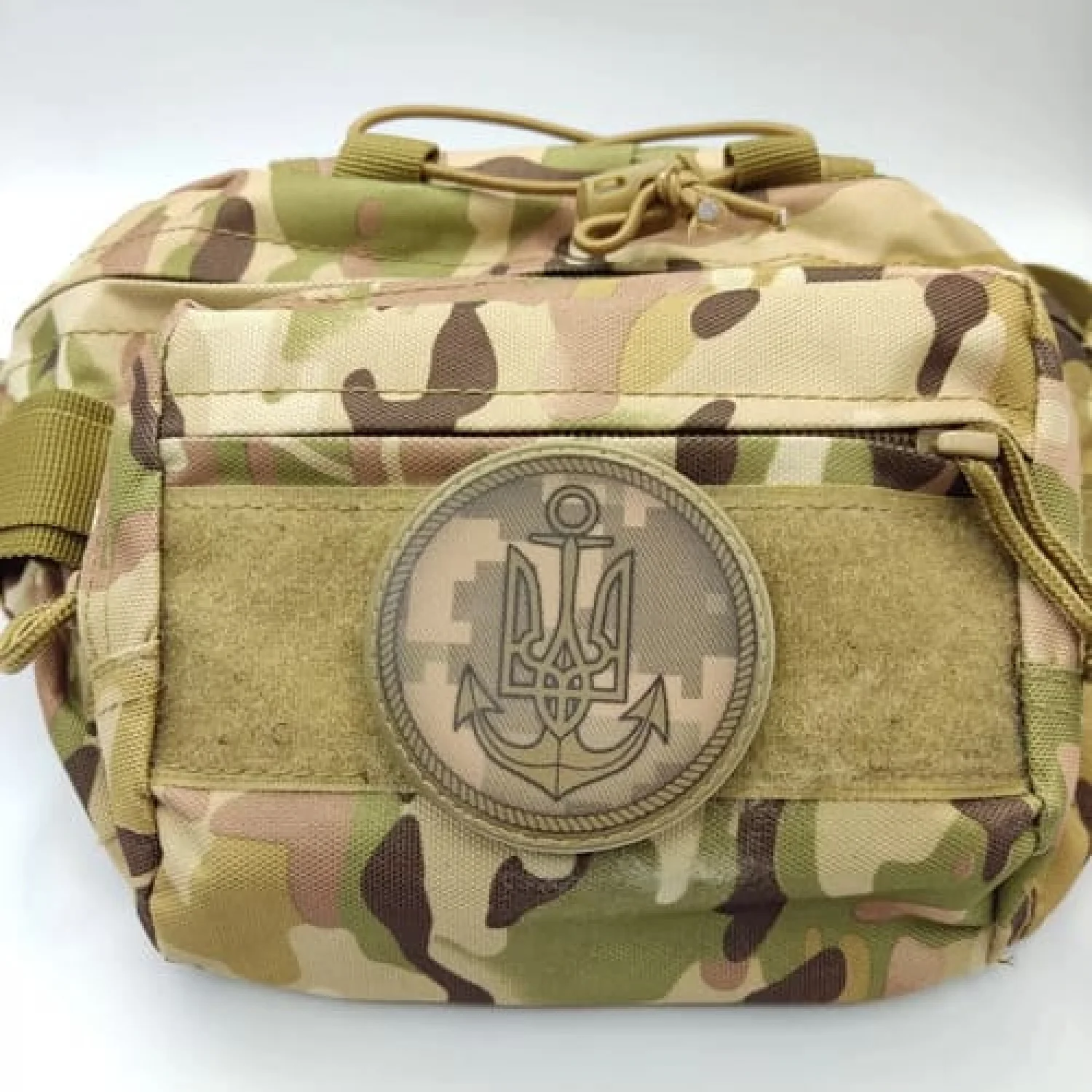 Шеврон ВСУ Командование Военно-морских сил рыжий пиксель