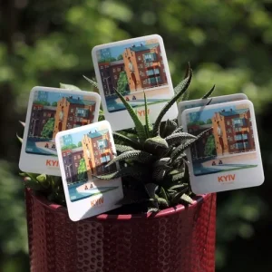 Стікер-палароїд "Київ. Велотрек"