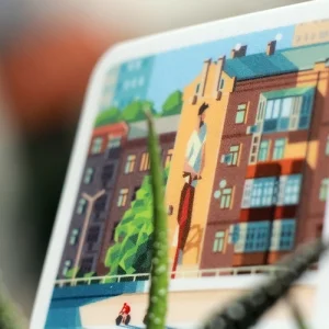 Стікер-палароїд "Київ. Велотрек"