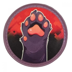 Нашивка Котяча лапа червоно-чорна