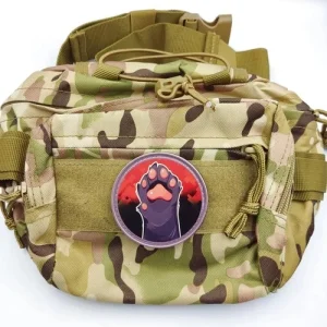 Нашивка Кошачья лапа красно-черная