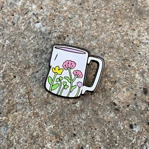 Значок Чашка з квітами