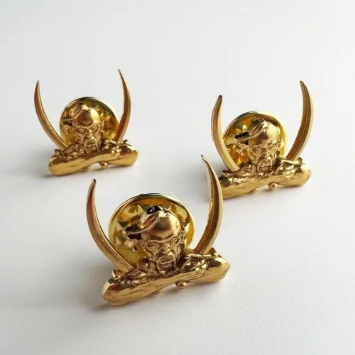 Набор из 3х значков "Украинский этно супергерой Казак с саблями"