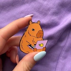 Значок Капібара з ноутом