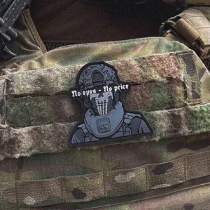 Патч ПВХ NO EYES - NO PRICE grey