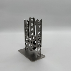 Трезуб малый настольный из нержавеющей стали серебро