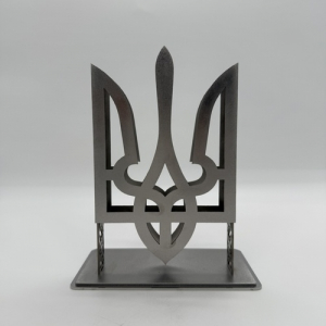 Трезуб средний настольный из нержавеющей стали серебро