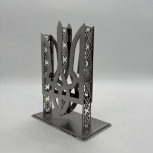 Трезуб средний настольный из нержавеющей стали серебро