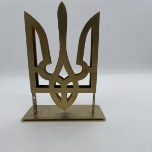 Тризуб середній настільний з нержавіючої сталі позолота