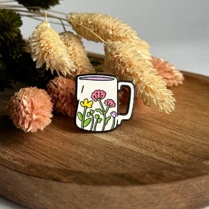 Значок Чашка з квітами