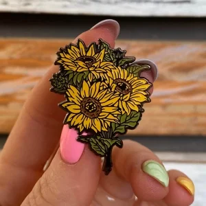 Значок Букет подсолнечников