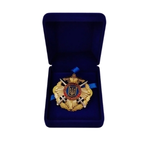 Футляр классический для наград, медалей, орденов, монет, иконок синий бархатный 804-2