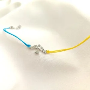 Срібний браслет Янгол