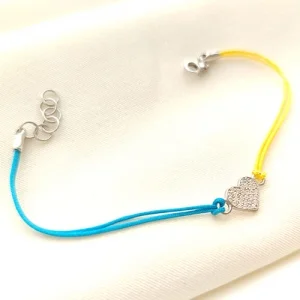 Срібний браслет Серце