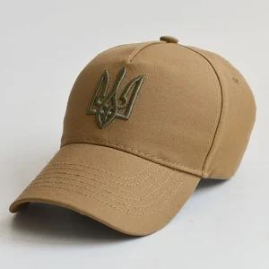 Бейсболка вишивка ТРИЗУБ, койот (хакі)