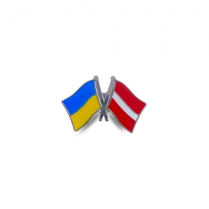Значок Прапори Україна / Латвія