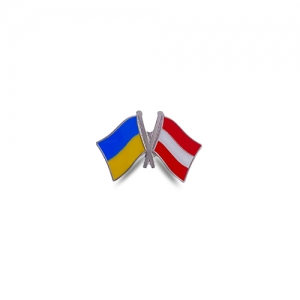 Значок прапори Україна / Австрія