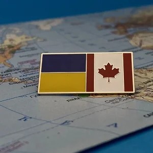 Значок Прапори України/Канади