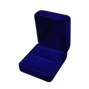 Футляр квадратный для наград, медалей, орденов, монет, значков синий бархатный