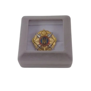 Классический футляр для наград, медалей, орденов, знаков, монет серый бархатный 283