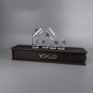 Набір чарок на підставці (СБУ) + пакування