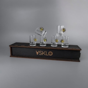 Набір чарок на підставці (Поліція) + пакування