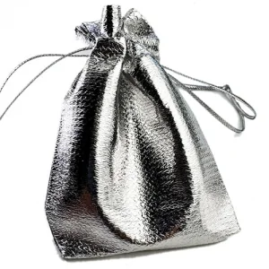 Подарунковий мішечок на затяжках. Сріблястий