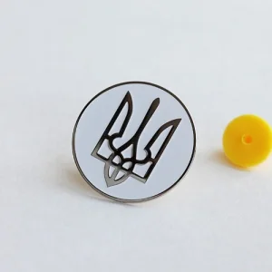 Значок Тризуб Коло на білому фоні