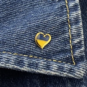 Значок Прапор України серденько