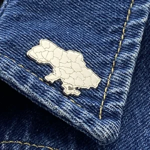 Значок мапа України нікель