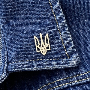 Значок Герб України сквозний (нікель)