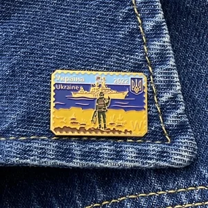 Значок Марка Руський корабель іді на х@й в позолоті